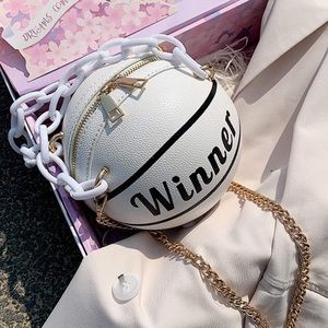 - - ATL HOUSE WIVES CHIC’ Basketball Shaped Chain bag